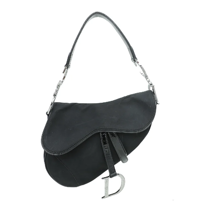 Define Your Style with Dior HandbagsChristian Dior Black Nylon Saddle Bag