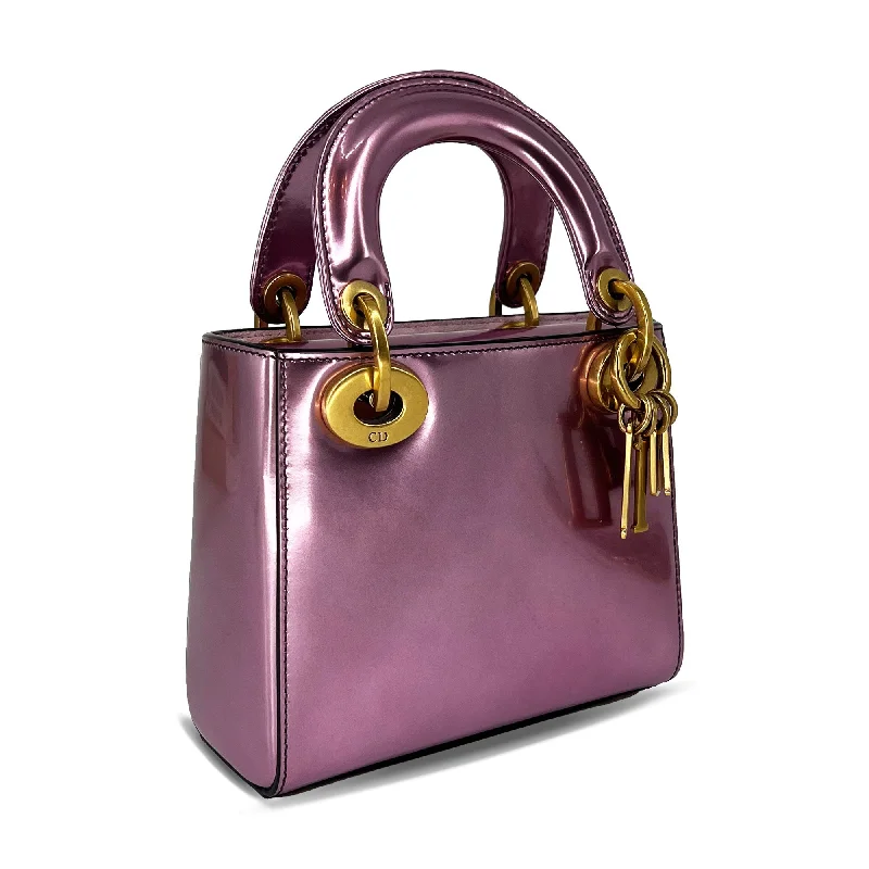 Discover the Latest Dior Bag TrendsChristian Dior Mini Lady Dior bag metallic pink calfskin