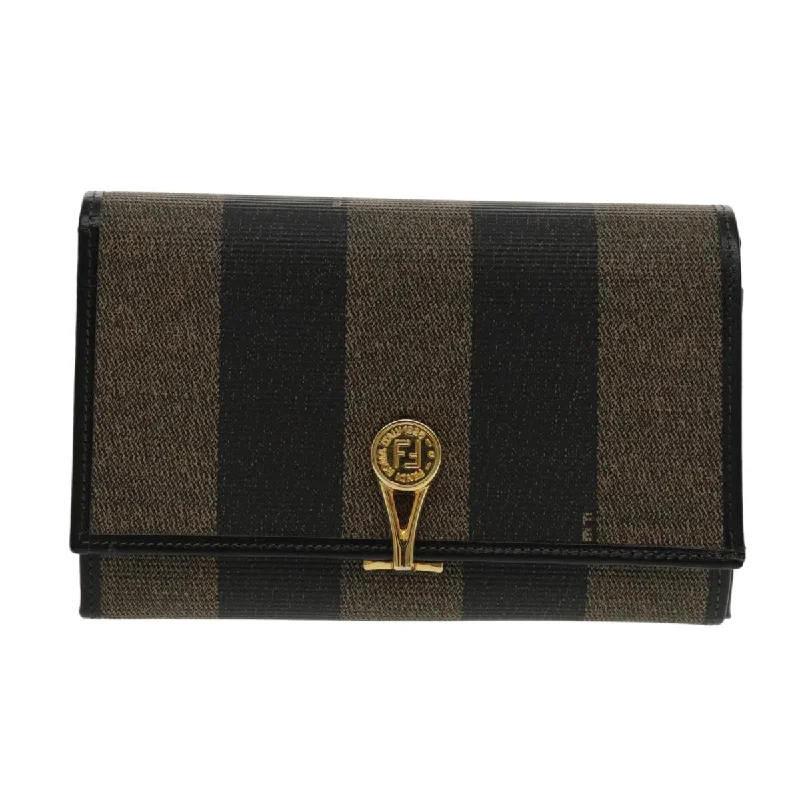 Fendi Chevron Quilted Bag -Fendi  Canvas Wallet  (Pre-Owned)