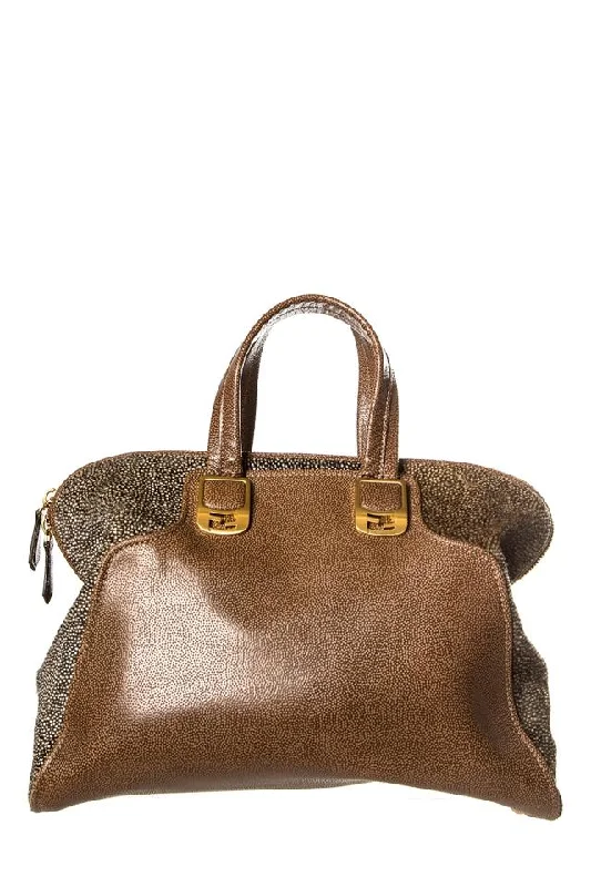 Fendi Designer Investment Piece -Fendi Ponyhair Brown Leather Tote