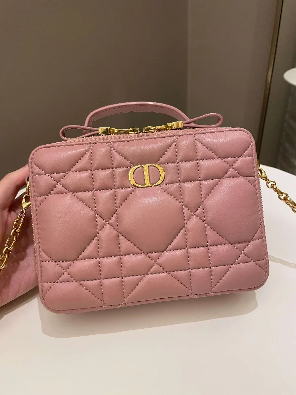 Add a Touch of Dior to Your WardrobeDior Caro Box Bag Pink Calfskin