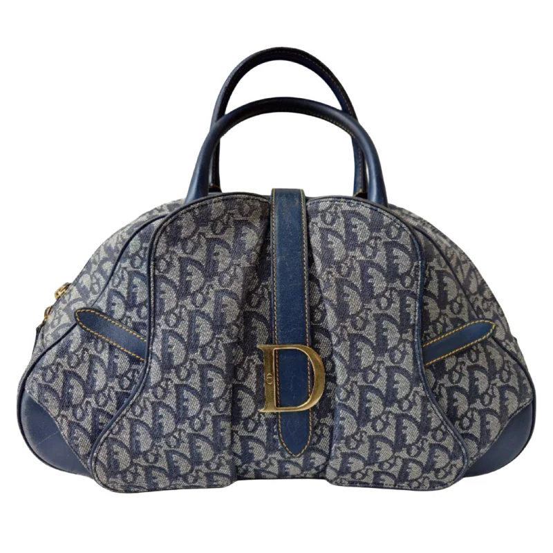 Style That Stands the Test of Time: Dior BagsDior Diorissimo Canvas and Leather Double Saddle Bowler Bag