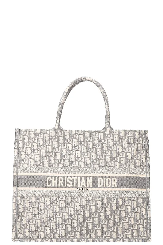 Uncompromising Elegance: Dior BagsCHRISTIAN DIOR Book Tote Large Oblique Grey