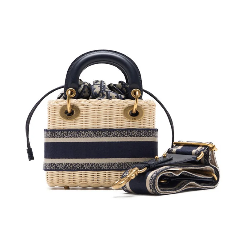 Dior Bags: Every Fashionista’s DreamDior Dior Trotter D Charm 2WAY Mini Handbag Canvas  Fuji Materials × Leather Navy   Handbag Ladies Handbag   Delivery Navy s Online