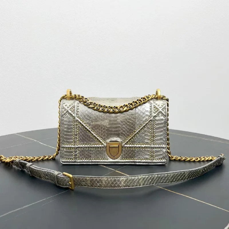 Discover the Ultimate Luxury: Dior BagsDior Shield Metallic Leather Chain Shoulder Bag Medium