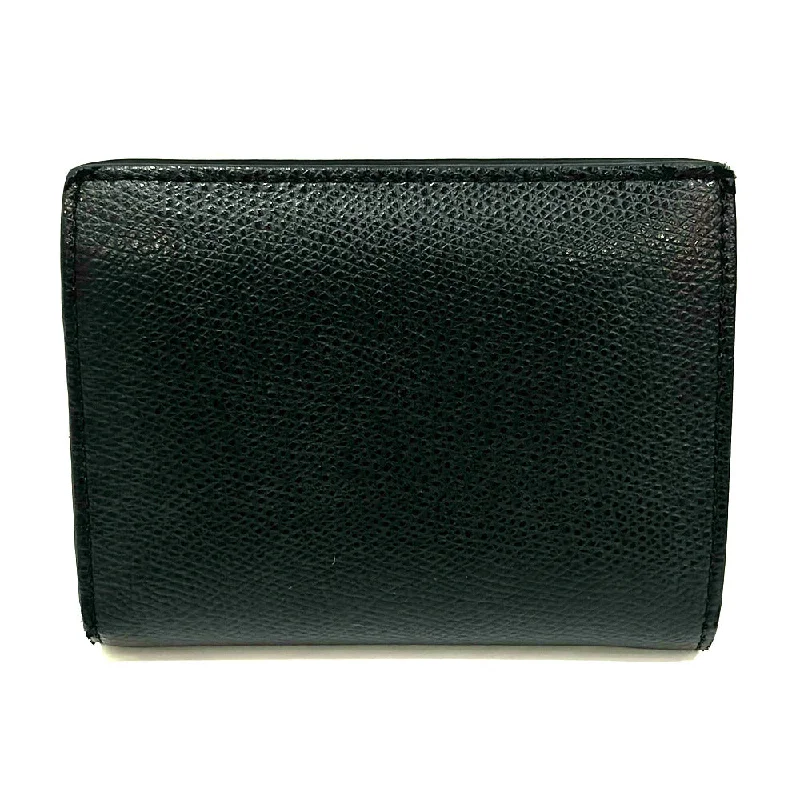 Fendi Street Style Must-Have -Fendi 8M0387 Leather Black Two Fold Wallet Gold Wallet