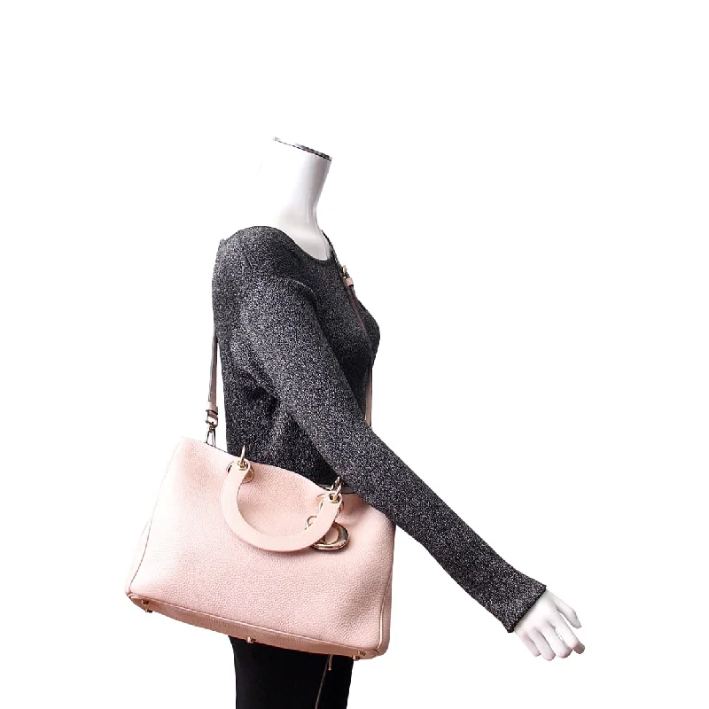 Sophisticated Accessories: Dior BagsCHRISTIAN DIOR Leather Medium Diorissimo Tote Pink