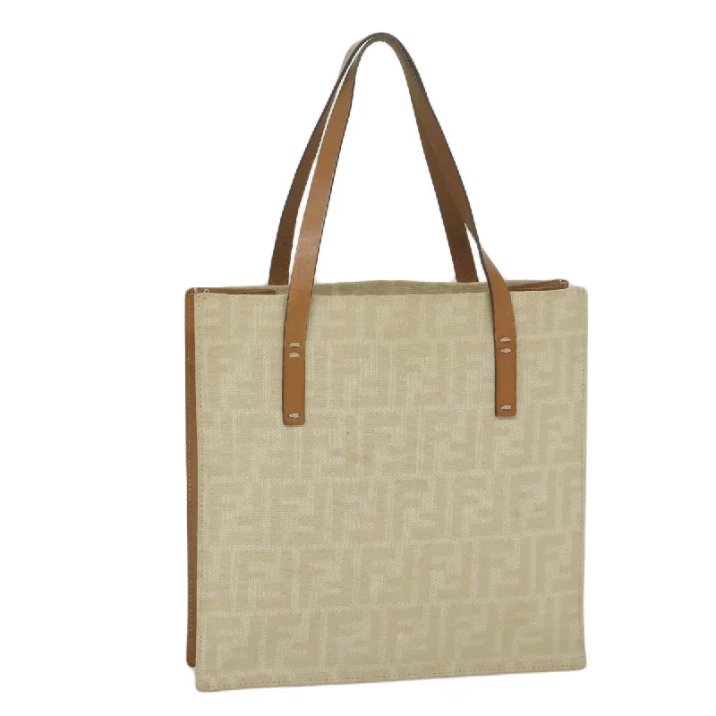 Fendi Chevron Quilted Bag -FENDI Zucca Canvas Tote Bag Beige  61947