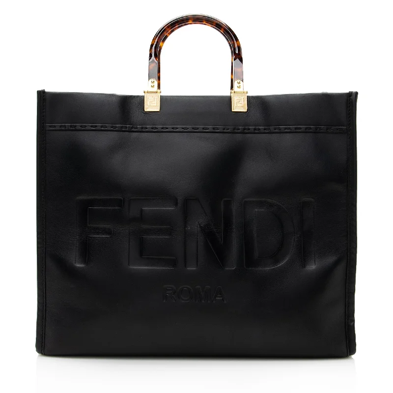 Fendi Vintage Collector’s Item -Fendi Leather Sunshine Large Shopper Tote