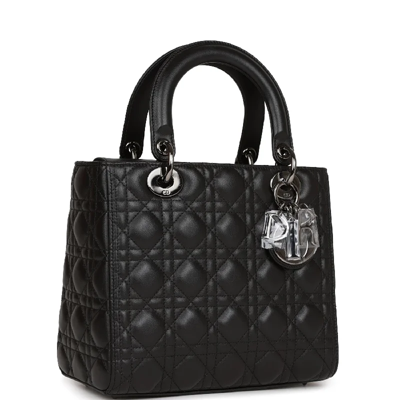 Dior’s Premium Leather Bags CollectionChristian Dior MeDior Tote Black Lambskin Ruthenium Hardware