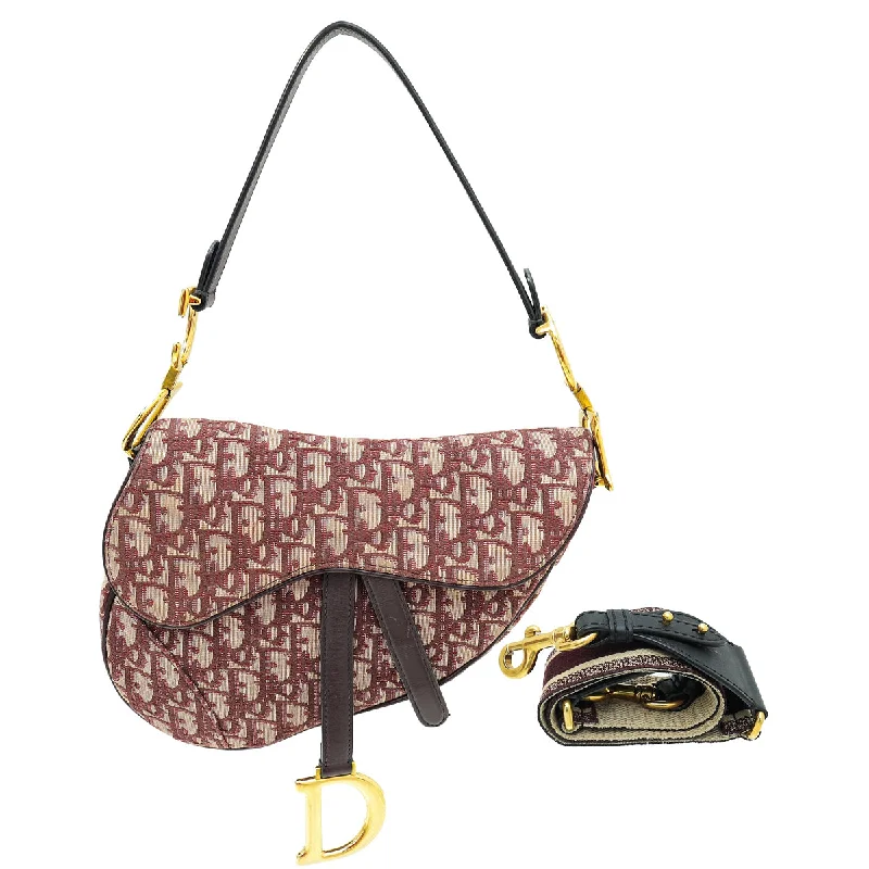 The Dior Handbag You’ve Been Dreaming OfChristian Dior Burgundy Oblique Saddle Medium Bag