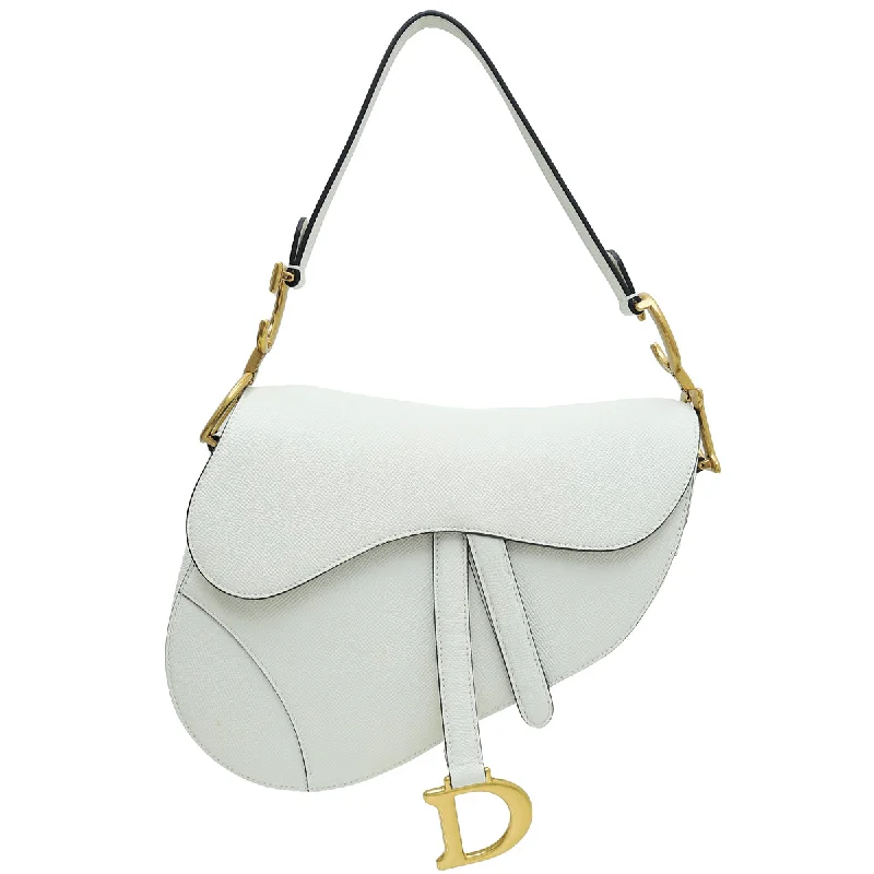 A Touch of Class: Dior BagsChristian Dior White Saddle Medium Bag