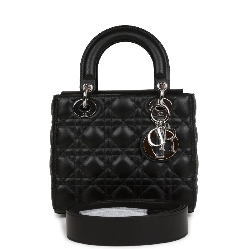 Luxury and Innovation in Every Dior BagChristian Dior Small ABCDior Lady Dior Tote Black Lambskin Silver Hardware