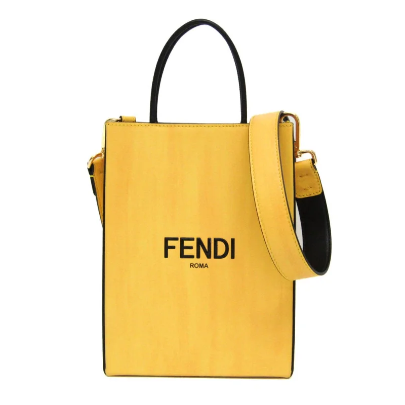 Fendi Monogram Embossed Bag -Fendi Shopping Bag S 7VA512 Women,Men Leather Handbag,Shoulder Bag Yellow