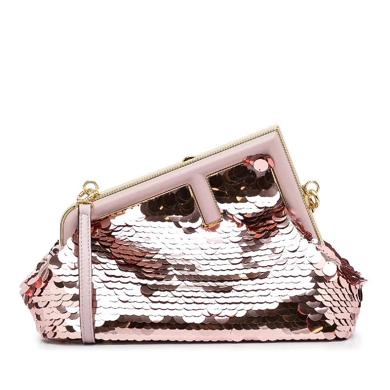 Fendi Hand-Painted Bag -Fendi Small First Sequin Bag (SHG-BskBFA)