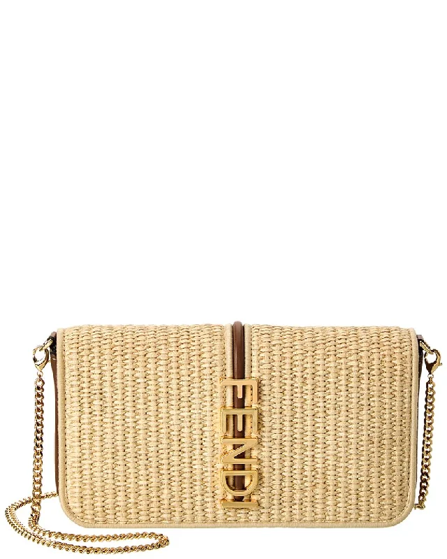 Fendi Pearl Handle Bag -FENDI Fendigraphy Leather Wallet On Chain