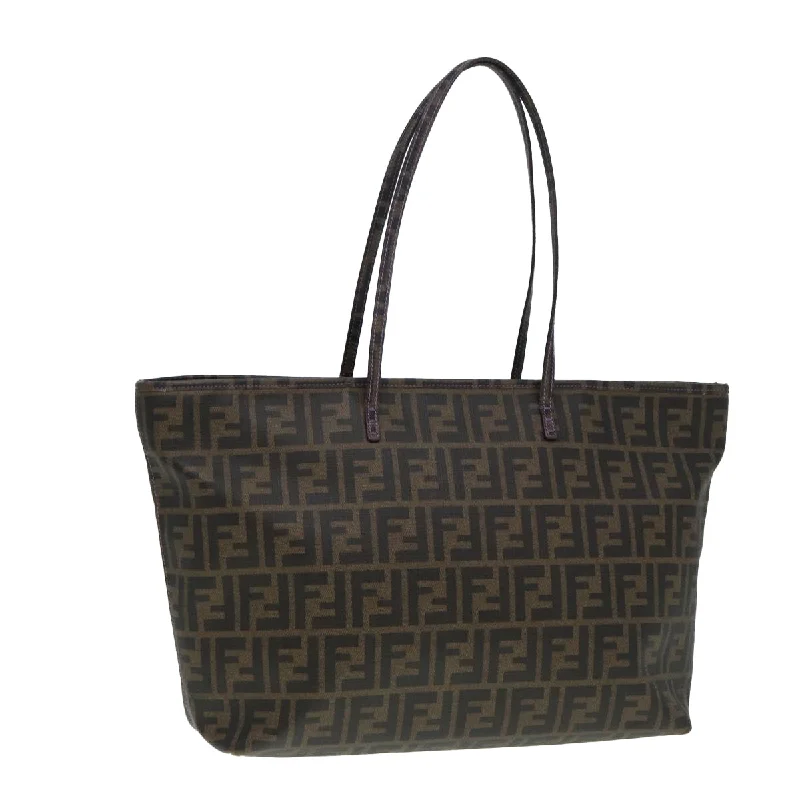 Fendi Designer Investment Piece -FENDI Zucca Canvas Tote Bag Brown Black gold  ep5351