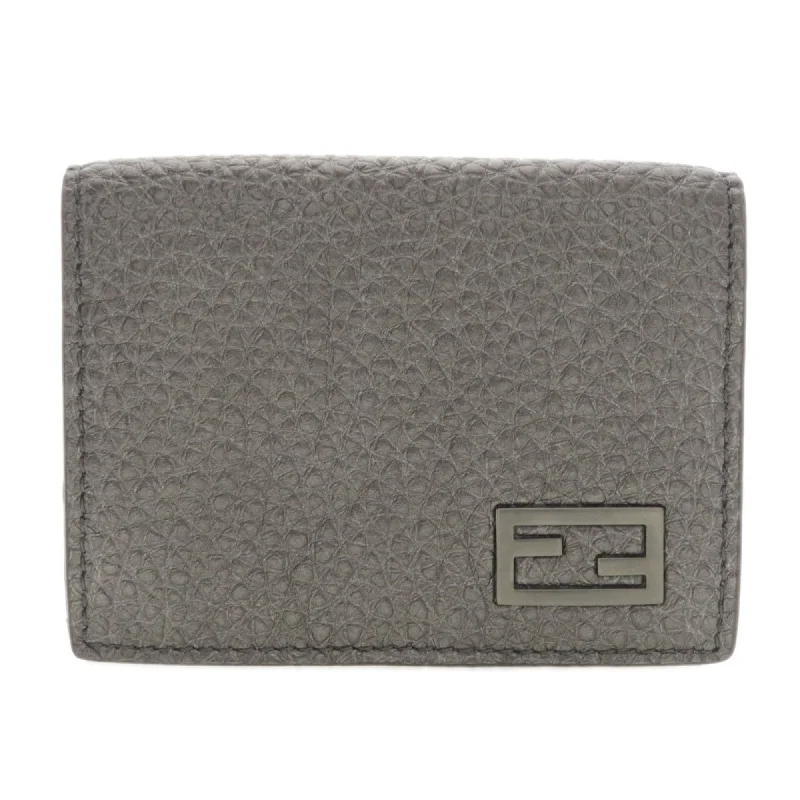 Fendi Timeless Parisian Style -Fendi 7M0280 Wallet Tri-fold Baguette Bi-fold Calfskin Men's