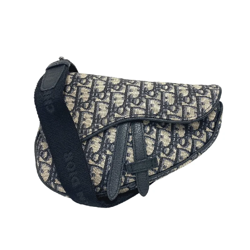 Fashion at Its Finest: Dior BagsChristian Dior Sling bag canvas Navy oblique saddle bag Women Used