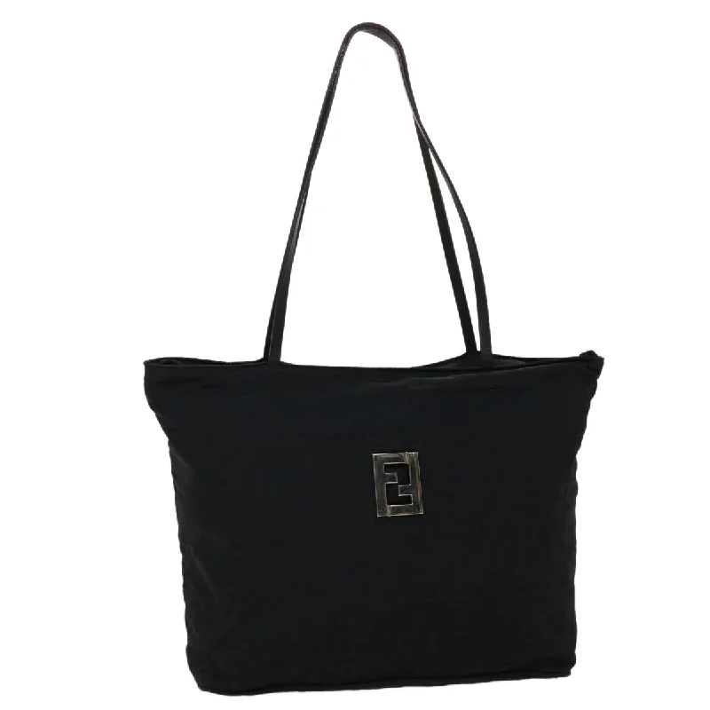 Fendi Crystal Embellished Bag -FENDI Zucca Canvas Tote Bag Black  yk7411