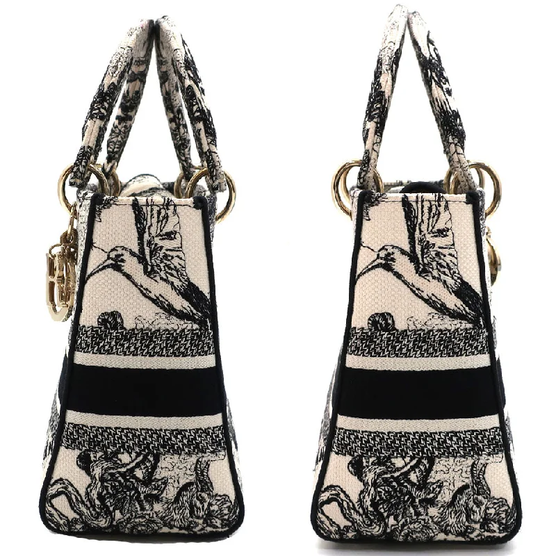 Dior Bags: Every Fashionista’s DreamCHRISTIAN DIOR  D-Lite Dior Lady D-Lite Medium M0565ORHZ Twal Du Jeu Zodiac Embroidery Handbag Black White Shoulder 2WAY