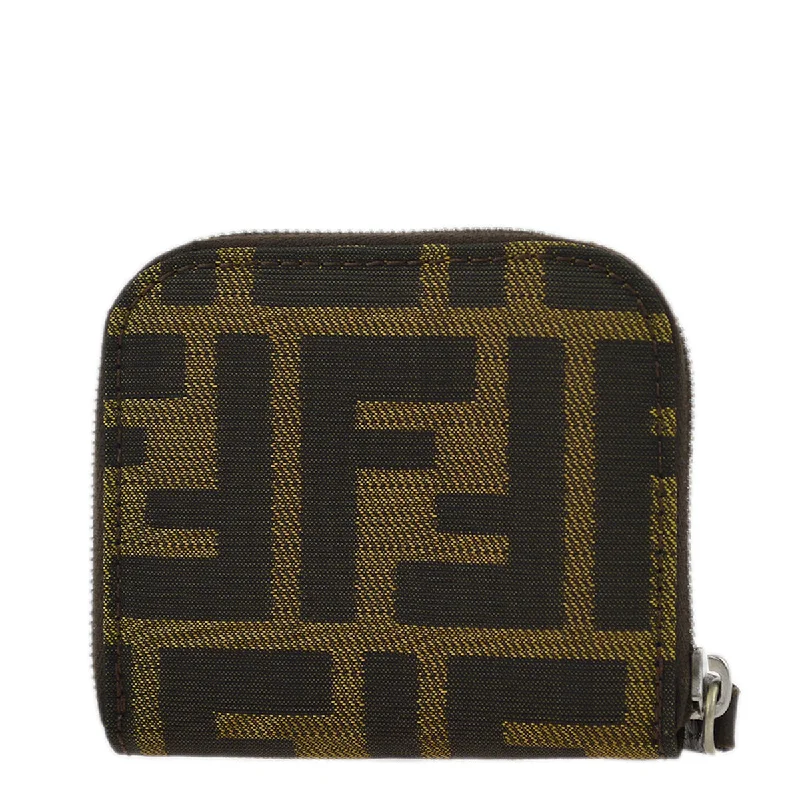 Fendi Street Style Must-Have -Fendi Brown Zucca Coin Case Wallet