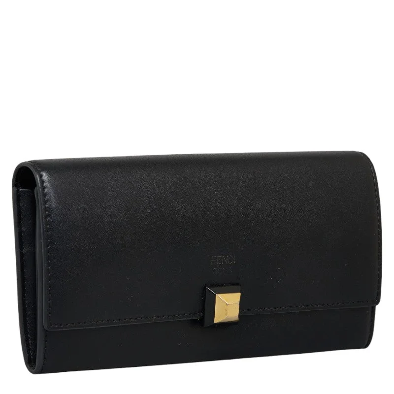 Fendi Exclusive Couture Bag -Fendi Long Wallet 8M0251 Black Leather Lady Fendi