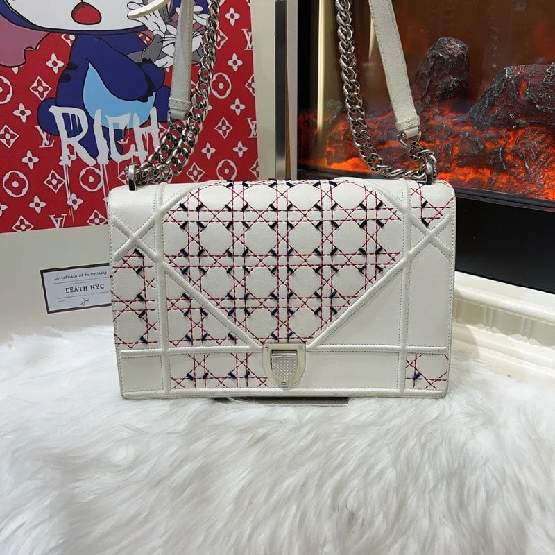 Unlock Timeless Luxury with Dior HandbagsDior White Leather Shoulder Bag Medium