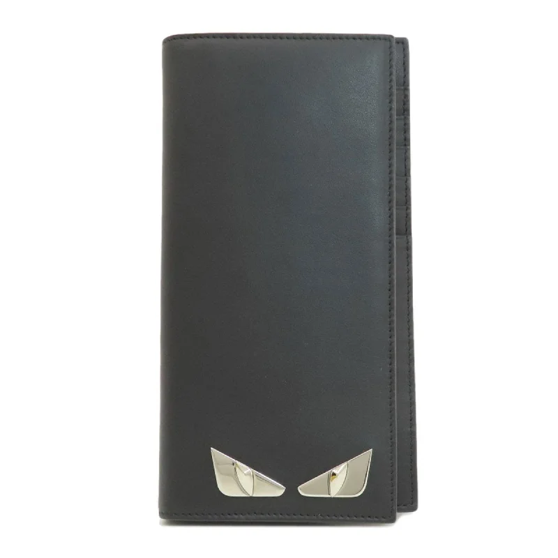 Fendi Handcrafted Excellence -Fendi Monster Long Wallet Leather Women's