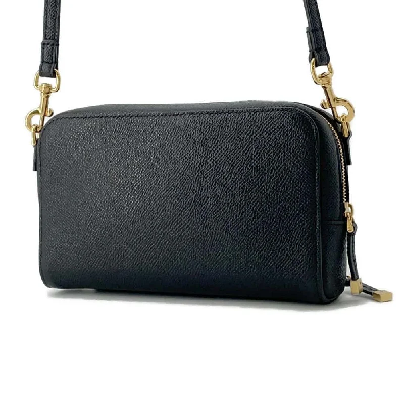 Experience Classic Elegance with Dior BagsDior Karo Double Pouch Shoulder Bag Black S7431UBAE Leather