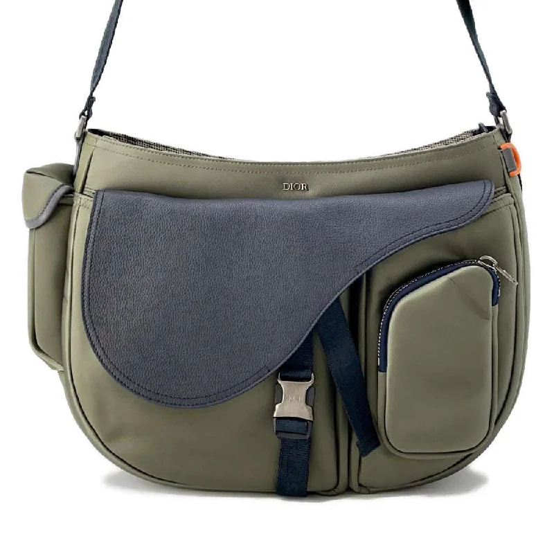 Step into Luxury with Dior BagsDior saddle bag sacaiCollaboration Khaki/Navy 1ADH0029USF Nylon Leather