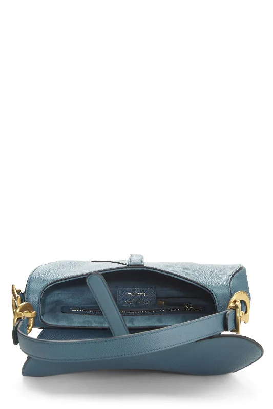 Mastering the Art of Fashion with DiorDior,  Blue Grained Calfskin Saddle Bag, Blue