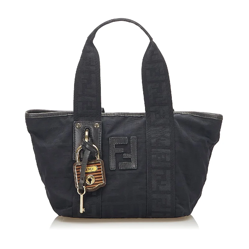 Fendi Beaded Bag -Fendi Zucca Nylon Handbag (SHG-18109)