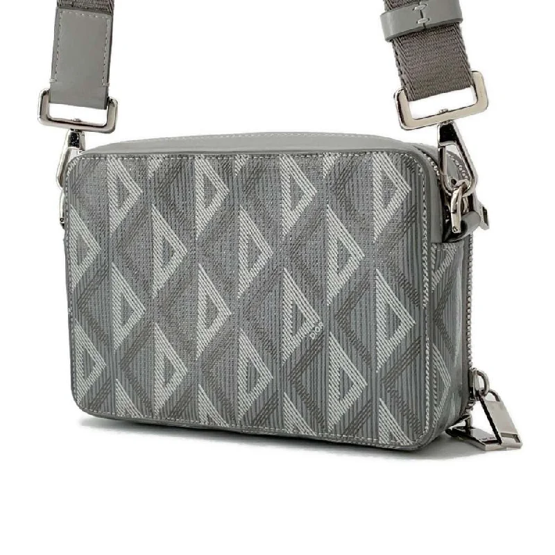 Crafted to Perfection: Dior BagsDior CDDiamond Shoulder Bag Gray 2ESBC119DCO PVC Coated Canvas Leather