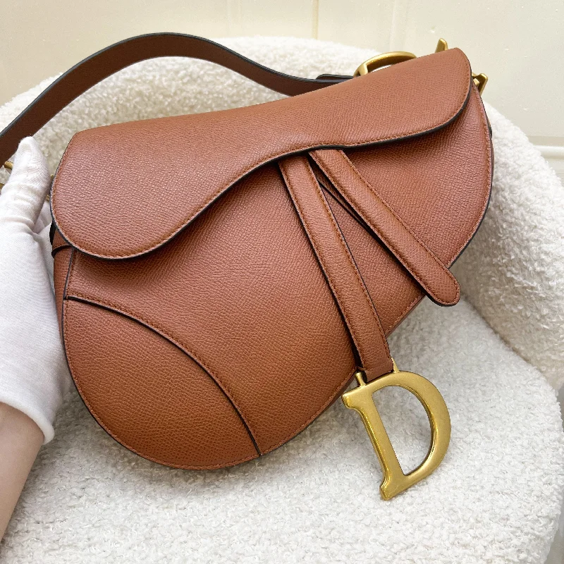 Your Luxury Journey Begins with Dior BagsDior Medium Saddle Bag in Camel / Tan Grained Calfskin and AGHW