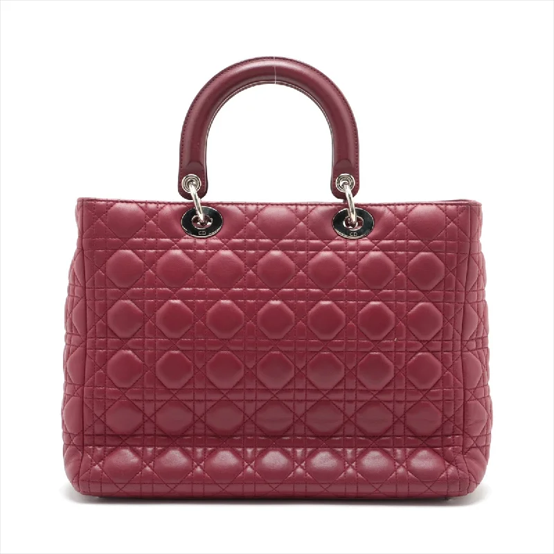 Dior Bags: Crafted for the Modern WomanChristian Dior  Dior Lady Leather 2WAY Handbag Bordeaux