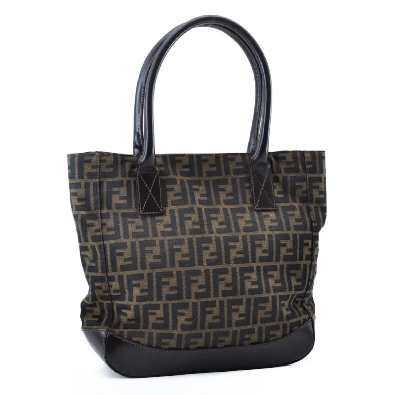 Fendi Handcrafted Excellence -FENDI Zucca Canvas Tote Bag Brown  am1300s