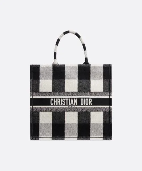 Legendary Dior Bags for Every OccasionDior Book Tote In Off-White & Black Embroidered Canvas