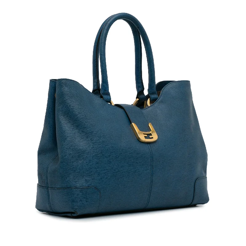 Fendi Oversized Clutch -Blue Fendi Chameleon Shopper Tote