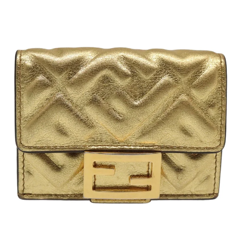 Fendi Petite Baguette Bag -Fendi Zucca  Canvas Wallet  (Pre-Owned)