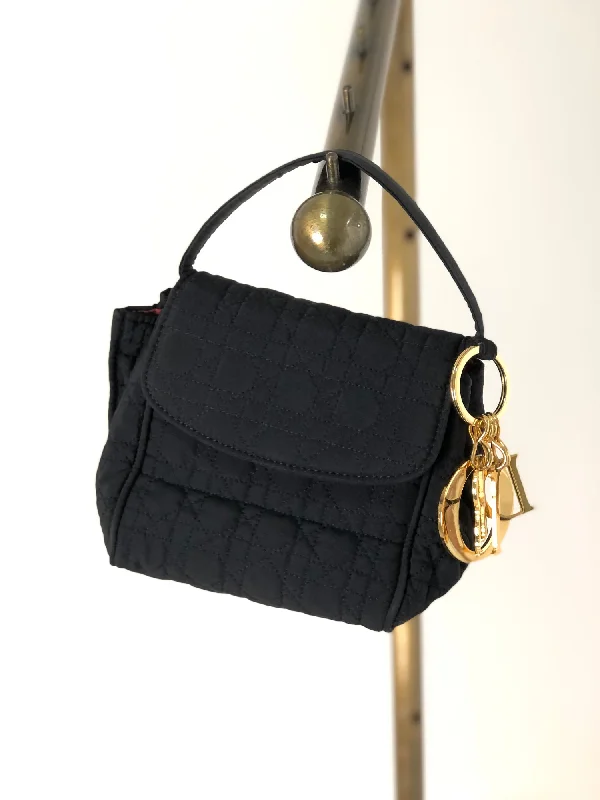 Unveil Your Style with Dior HandbagsChristian Dior Cannage Logo Charm  Handbag Black Vintage x3zhne