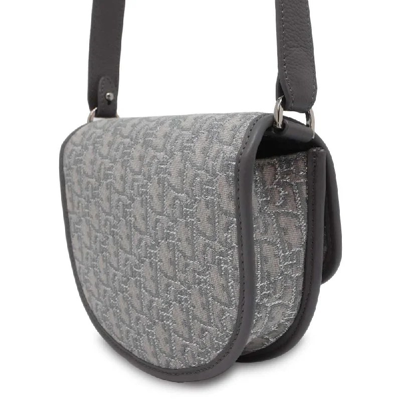 Dior Bags: Crafted for the Modern WomanDior Oblique Gallop Shoulder Bag Gray 1ADPO033DOS_H30Q Canvas Leather