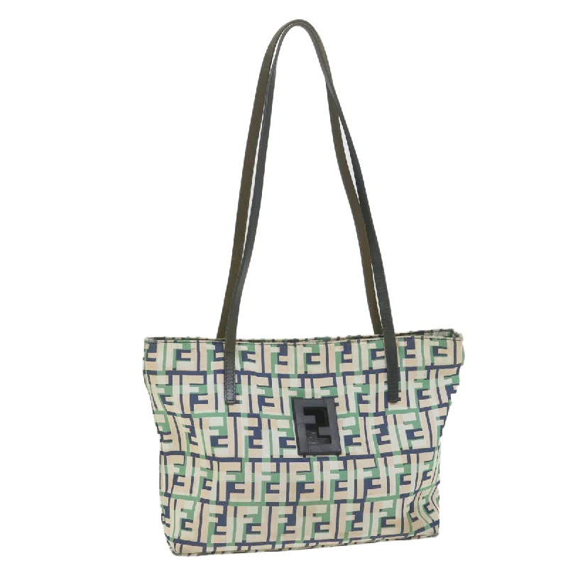 Fendi Petite Baguette Bag -FENDI Zucca Canvas Tote Bag Green  bs10046