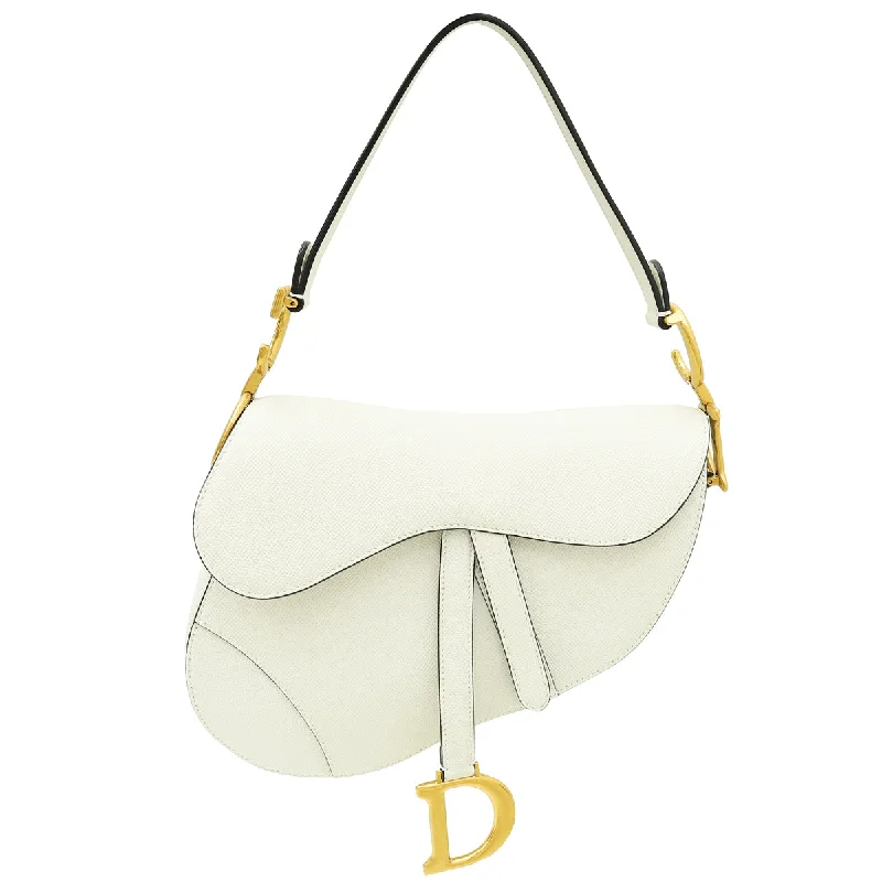 Chic and Sophisticated: Dior’s Finest BagsChristian Dior White Saddle Medium Bag