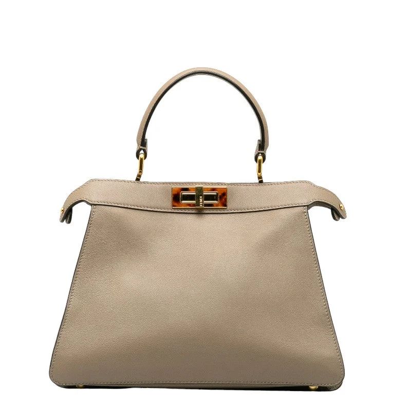 Fendi Timeless Parisian Style -Fendi Peekaboo Medium Handbag Shoulder Bag 2WAY 8BN321 Leather