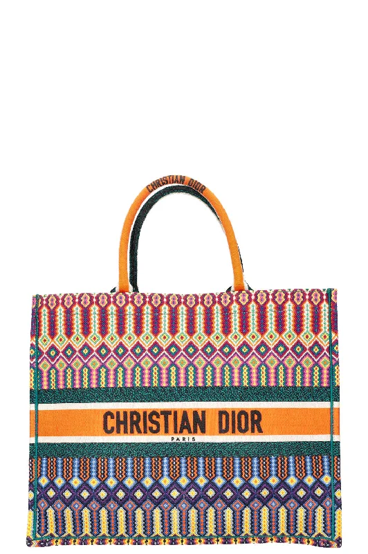 Luxury That Speaks: Dior BagsCHRISTIAN DIOR Neon Book Tote Large Orange