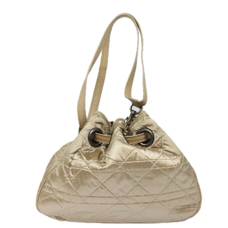 Dior’s Ultimate Statement BagsCHRISTIAN DIOR Lady Dior Canage Shoulder Bag Nylon Beige Auth ep4656