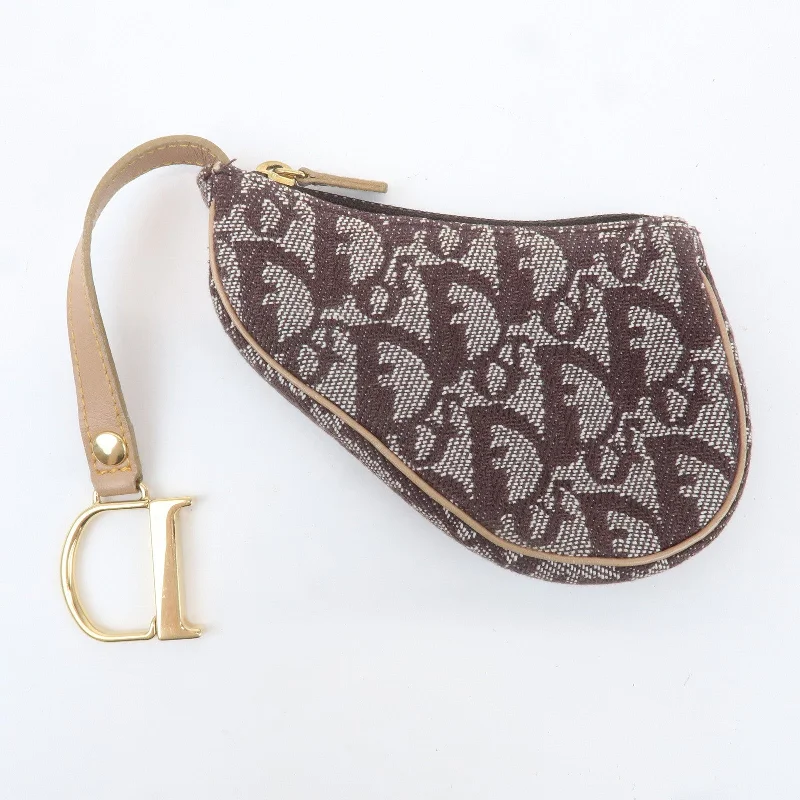 The Dior Bag That Suits Your StyleChristian Dior Trotter Canvas Leather Saddle Coin Case Brown