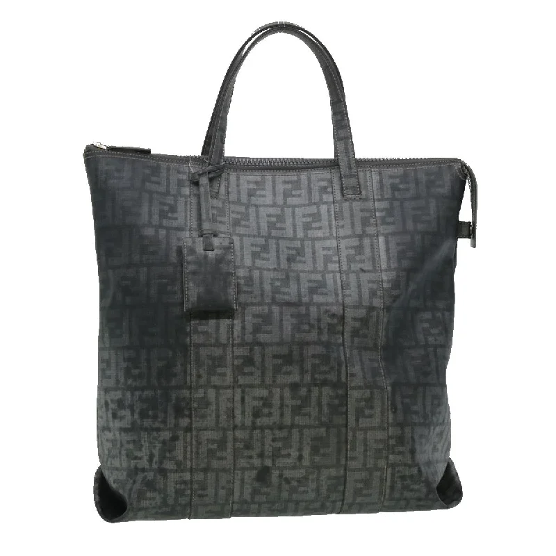 Fendi Glossy Leather Bag -FENDI Zucca Canvas Tote Bag Gray  30392