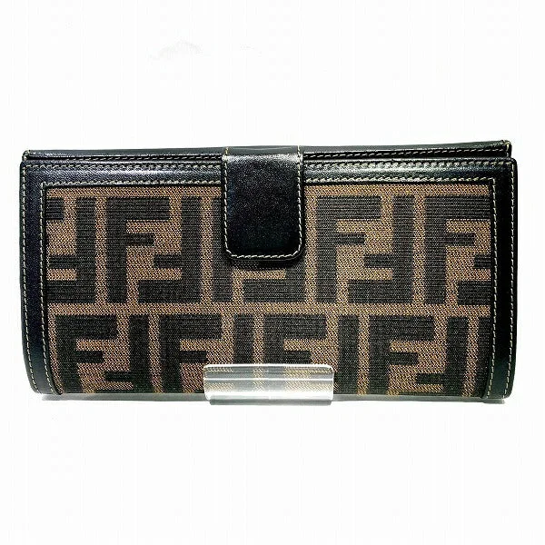 Fendi Iconic Luxury Staple -Fendi Zucca Canvas Leather Bifold Wallet